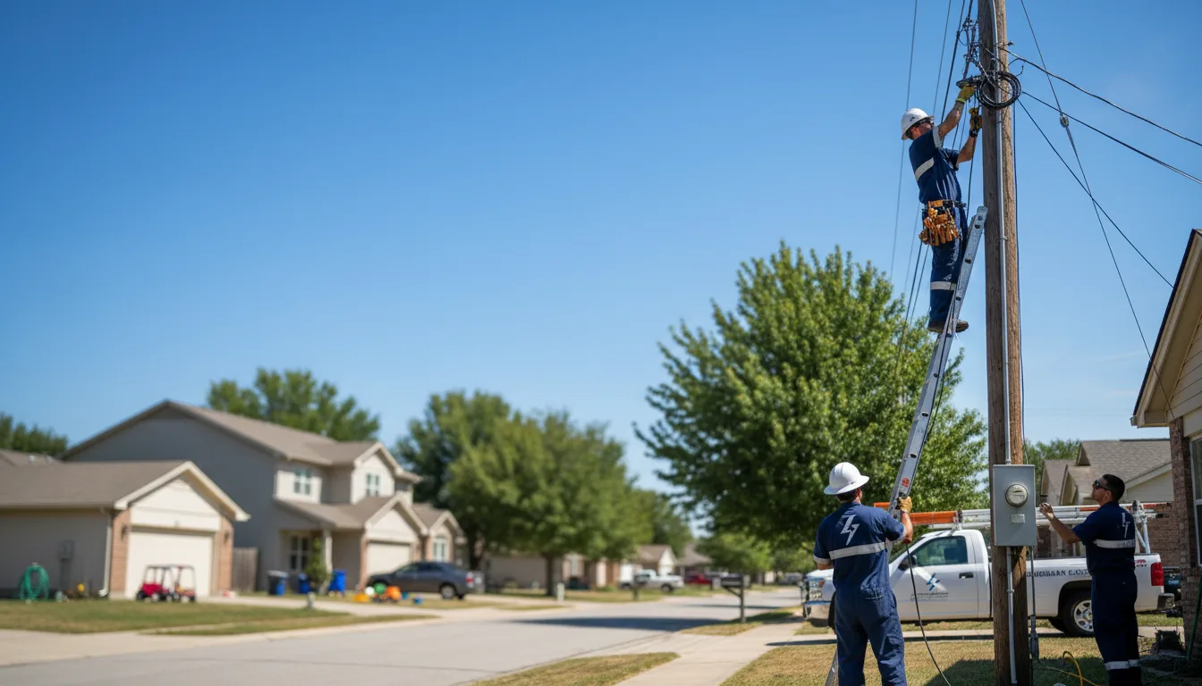 Residential electrician providing installation services in Table Rock, NE